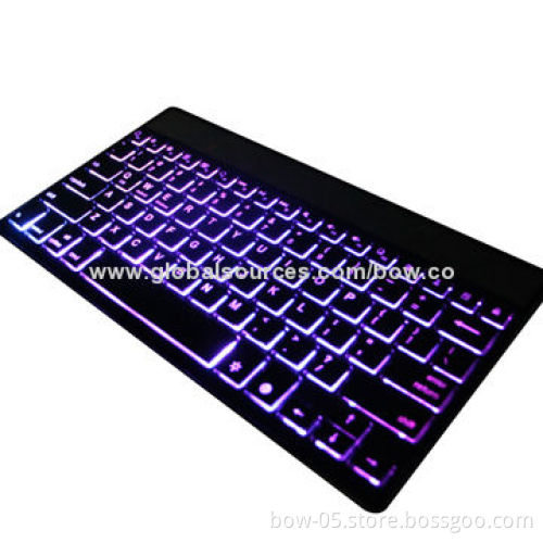LED Backlit Bluetooth Keyboard,7-color Changeable Backlit